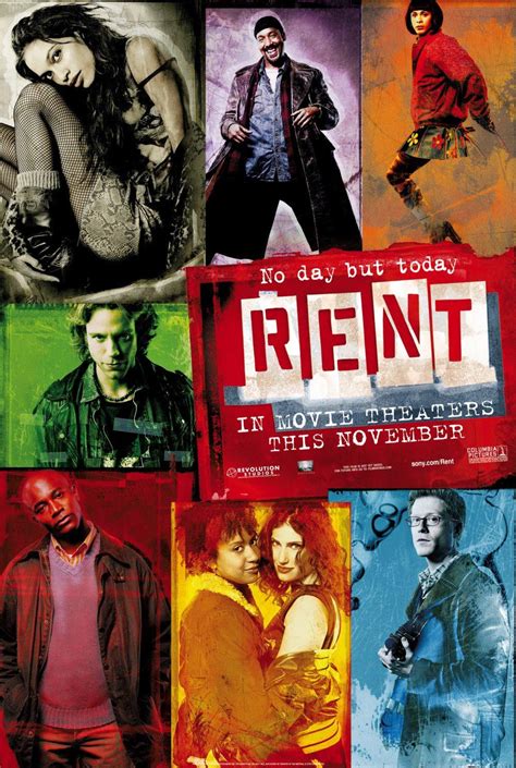Rent is based on Jonathan Larson's Pulitzer and Tony Award winning musical, one of the longest running shows on Broadway. The raw and riveting musical stars Rosario Dawson, Taye Diggs, Wilson Jermaine Heredia, Jesse L. Martin, Idina Menzel, Adam Pascal, Anthony Rapp and Tracie Thoms and is directed by Chris Columbus. Musical 2005 2 hr 15 min. 